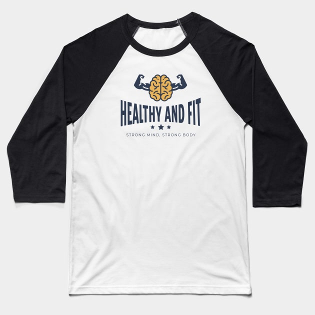 Fitness & Health Baseball T-Shirt by Delicious Art